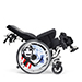Inovys Junior C76 200x30 front wheels - Side view backrest and seat tilted.jpg